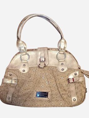 Vintage Guess silver and brown shoulder bag